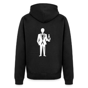 Marié Fête Mariage Célibataire - Veste à capuche bio Premium Unisexe - noir - Dos - Nico (187cm)