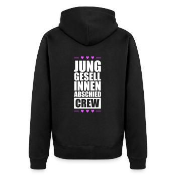 Enterrement de vie de jeune fille Crew Enterrement de vie de garçon - Veste à capuche bio Premium Unisexe - noir - Dos - Nico (187cm)