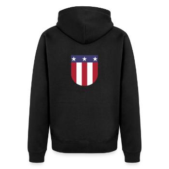Armoiries des États-Unis - Veste à capuche bio Premium Unisexe - noir - Dos - Nico (187cm)