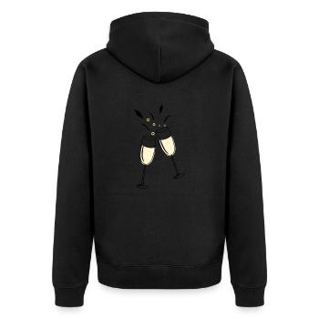 Verre de Cheers - Veste à capuche bio Premium Unisexe - noir - Dos - Nico (187cm)
