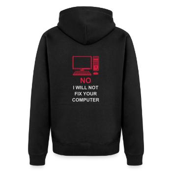Ne pas réparer votre ordinateur - Veste à capuche bio Premium Unisexe - noir - Dos - Nico (187cm)