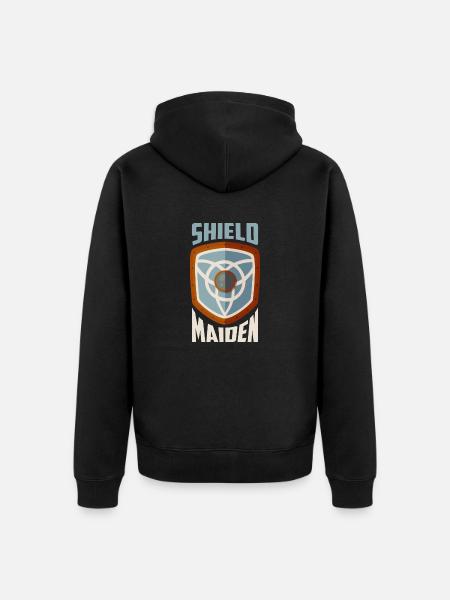 Shield Maiden Vikings Norse - Unisex Premium Organic Zip Hoodie - black