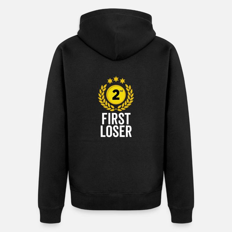 Premier perdant - Veste à capuche bio Premium Unisexe - noir