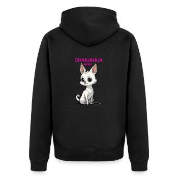MAMAN CHIHUAHUA - Veste à capuche bio Premium Unisexe - noir - Dos - Nico (187cm)