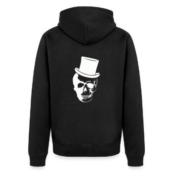 Cylindre de crâne - Veste à capuche bio Premium Unisexe - noir - Dos - Nico (187cm)