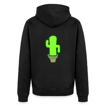 Cactus Plante Épineux Épineux Déserts Cactus - Veste à capuche bio Premium Unisexe - noir - Dos - Nico (187cm)