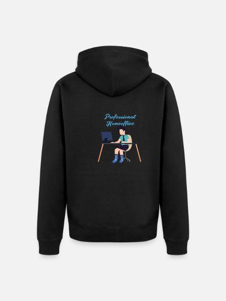 Professional,Home Office, Work,Office - Unisex Premium Organic Zip Hoodie - black