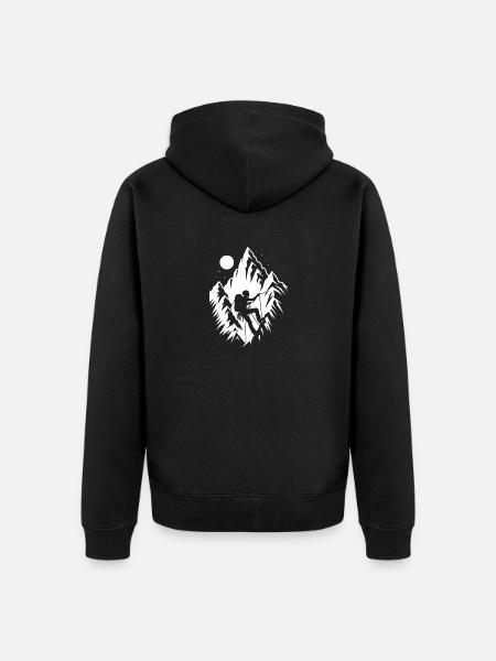 climber - Unisex Premium Organic Zip Hoodie - black