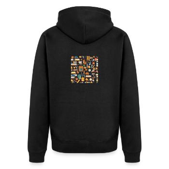 Préparation pour la rentrée scolaire - Veste à capuche bio Premium Unisexe - noir - Dos - Nico (187cm)