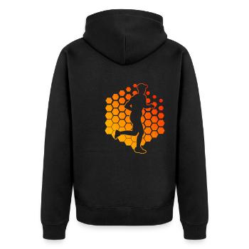 Marathon Running Marathon Runner Marathon - Unisex Premium Organic Zip Hoodie - black - Back - Nico (187cm)