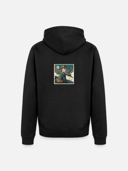 Too Much Perspective........Amelia - Unisex Premium Organic Zip Hoodie - black