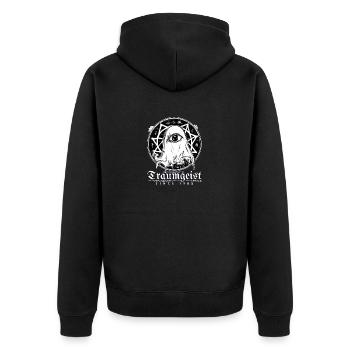 Geist Traumgeist Magie Seit 1985 - Unisex Premium Bio Zip Hoodie - Schwarz - Hinten - Nico (187cm)