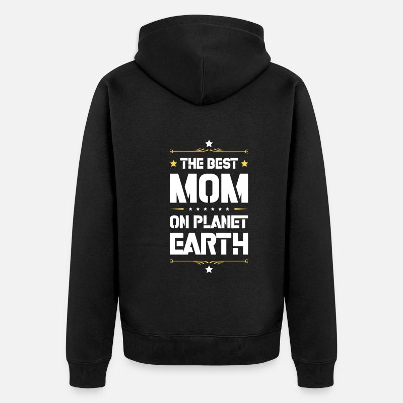 Meilleure maman Mom Citation Maman - Veste à capuche bio Premium Unisexe - noir