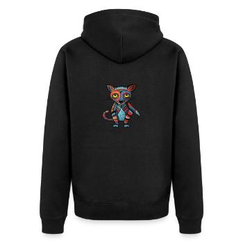 Australie - Diable de Tasmanie - Veste à capuche bio Premium Unisexe - noir - Dos - Nico (187cm)