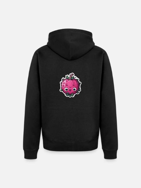 Red sweet apple - Unisex Premium Organic Zip Hoodie - black