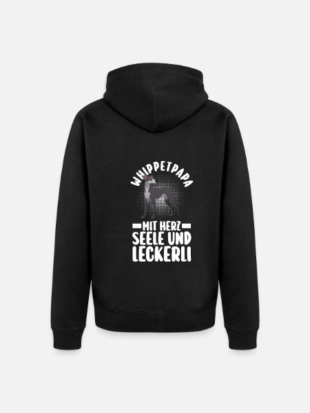 Hund Hundepapa Vater Whippetpapa Whippet - Unisex Premium Bio Zip Hoodie - Schwarz