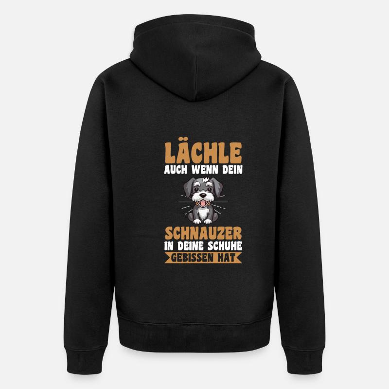 Schnauzer géant Schnauzer chien - Veste à capuche bio Premium Unisexe - noir