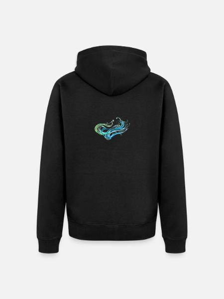 Elemente - Unisex Premium Bio Zip Hoodie - Schwarz