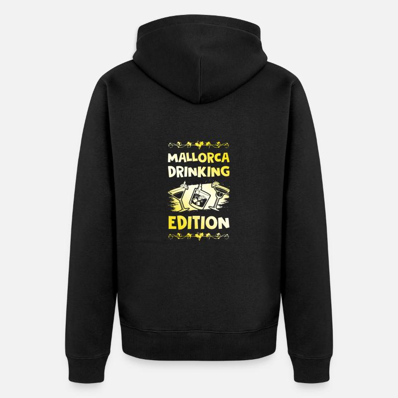 Mallorca Drinking Spruch - Unisex Premium Bio Zip Hoodie - Schwarz
