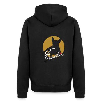 Bouledogue français avec cœur J’aime les Frenchies - Veste à capuche bio Premium Unisexe - noir - Dos - Nico (187cm)
