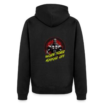 Musculation Motivation Muscle Skull Six Pack - Veste à capuche bio Premium Unisexe - noir - Dos - Nico (187cm)