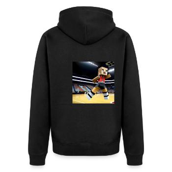 « His Airness » dans Pixel-Land! Chemise de basket-ball - Veste à capuche bio Premium Unisexe - noir - Dos - Nico (187cm)