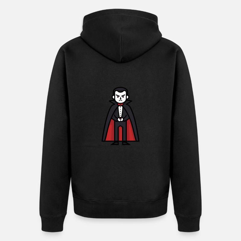 Vampir Halloween Comic - Unisex Premium Bio Zip Hoodie - Schwarz