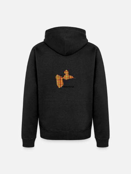 Karukera madras - Unisex Premium Organic Zip Hoodie - black