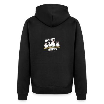 Lapins mignons - Veste à capuche bio Premium Unisexe - noir - Dos - Nico (187cm)