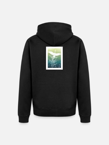 Dream of flying - Unisex Premium Organic Zip Hoodie - black