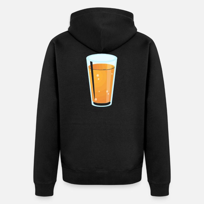 verre de jus - Veste à capuche bio Premium Unisexe - noir