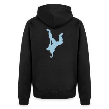 break dance hip hop danseur1 - Unisex Premium Organic Zip Hoodie - black - Back - Nico (187cm)