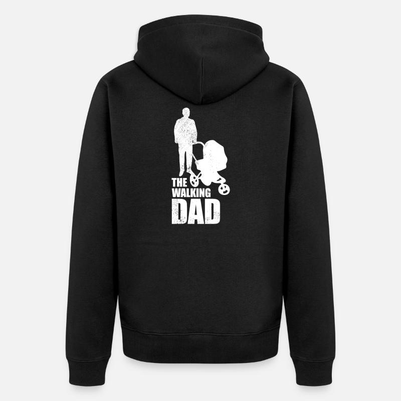 THE WALKING DAD - Unisex Premium Bio Zip Hoodie - Schwarz