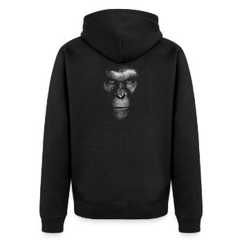 AAP green eyes - Unisex Premium Organic Zip Hoodie - black - Back - Nico (187cm)
