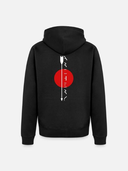 Archery Archery Archery Bow - Unisex Premium Organic Zip Hoodie - black