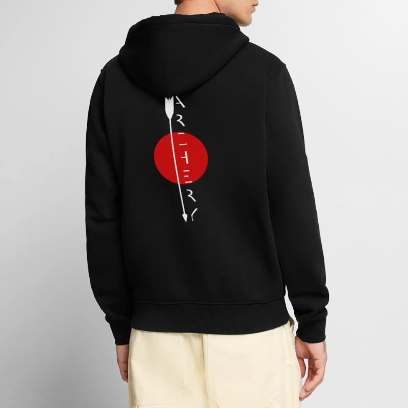Bogenschießen Bogenschiessen Archery Pfeil Bogen Unisex Premium Bio Zip Hoodie