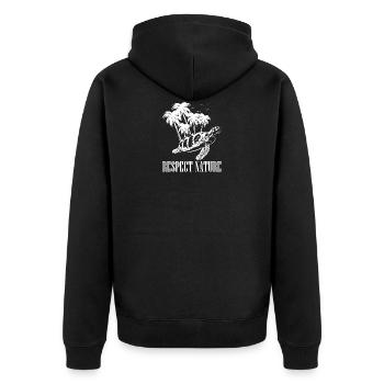 Tortue - respect de la nature - nature - Veste à capuche bio Premium Unisexe - noir - Dos - Nico (187cm)