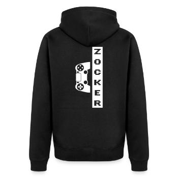 gamer controller jouer - Veste à capuche bio Premium Unisexe - noir - Dos - Nico (187cm)