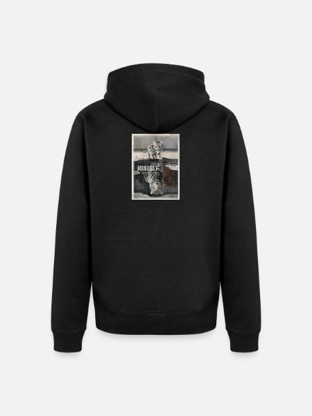 Mindset is Everything Tiger - Unisex Premium Bio Zip Hoodie - Schwarz