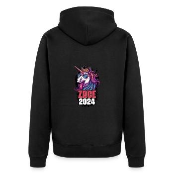 Licorne Zrce 2024 - Veste à capuche bio Premium Unisexe - noir - Dos - Nico (187cm)