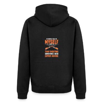 Argile Sport Pigeons d’argile Tir sportif Tir au piège - Veste à capuche bio Premium Unisexe - noir - Dos - Nico (187cm)