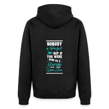 Signe du zodiaque Signe du zodiaque Étoiles Eau - Veste à capuche bio Premium Unisexe - noir - Dos - Nico (187cm)