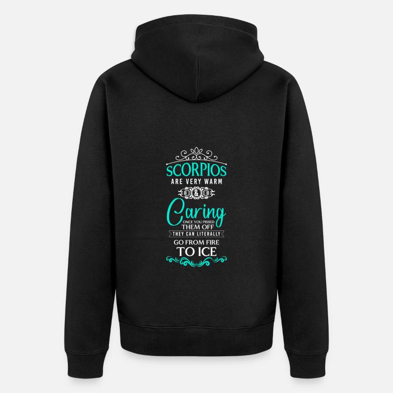 Horoskop Stern - Unisex Premium Bio Zip Hoodie - Schwarz