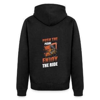 Vélo Vélo Tour à vélo - Veste à capuche bio Premium Unisexe - noir - Dos - Nico (187cm)