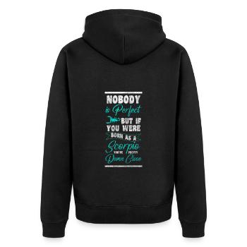 Horoscope Anniversaire Astrologie Personnage - Veste à capuche bio Premium Unisexe - noir - Dos - Nico (187cm)