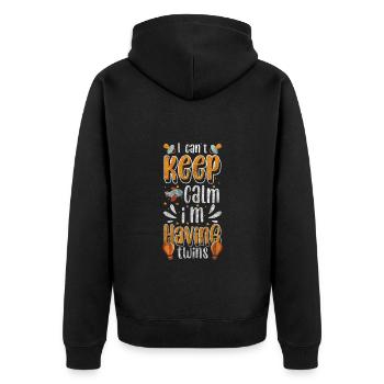 Parents enceintes - Veste à capuche bio Premium Unisexe - noir - Dos - Nico (187cm)