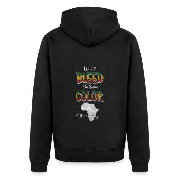 Culture Continent Aventure Voyage - Veste à capuche bio Premium Unisexe - noir - Dos - Nico (187cm)
