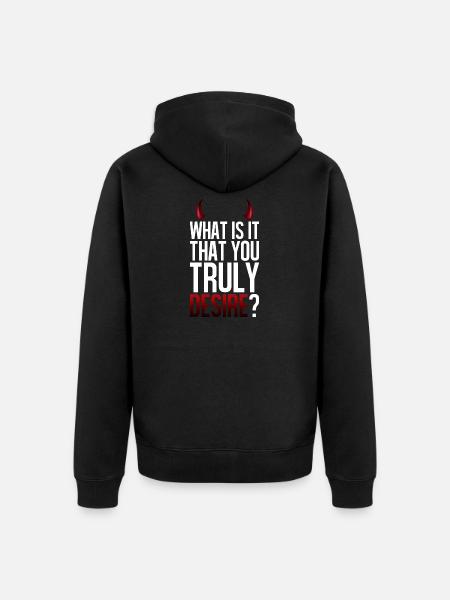 Truly Desire Question Tee - Veste à capuche bio Premium Unisexe - noir