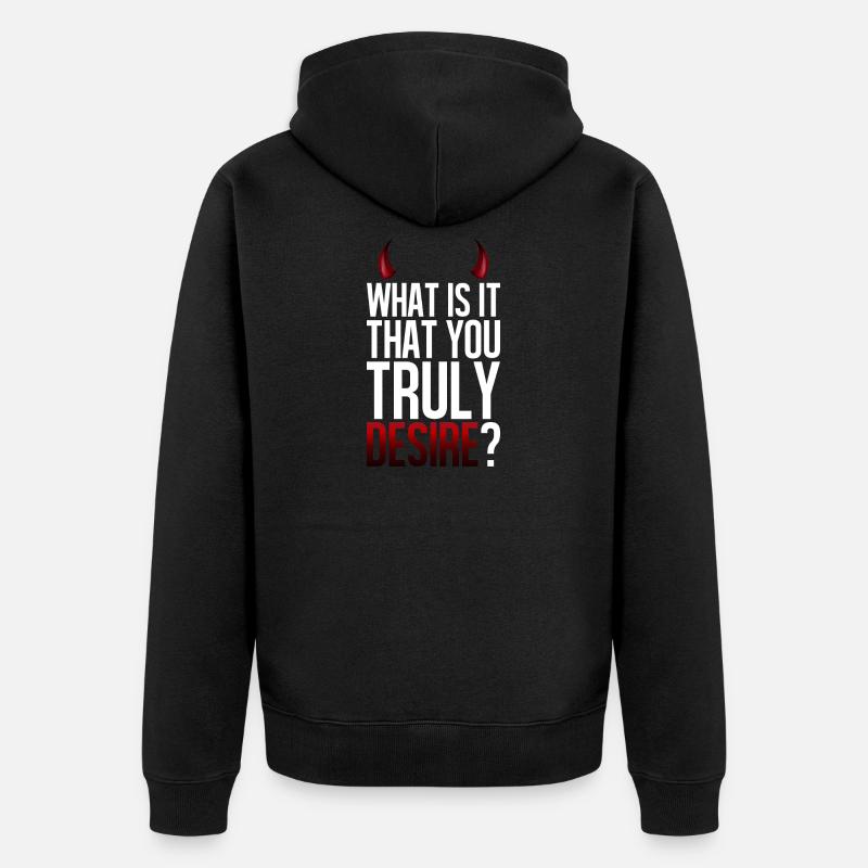 Truly Desire Question Tee - Veste à capuche bio Premium Unisexe - noir