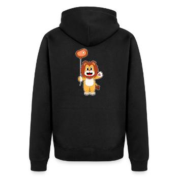 Ballon Lion - Veste à capuche bio Premium Unisexe - noir - Dos - Nico (187cm)
